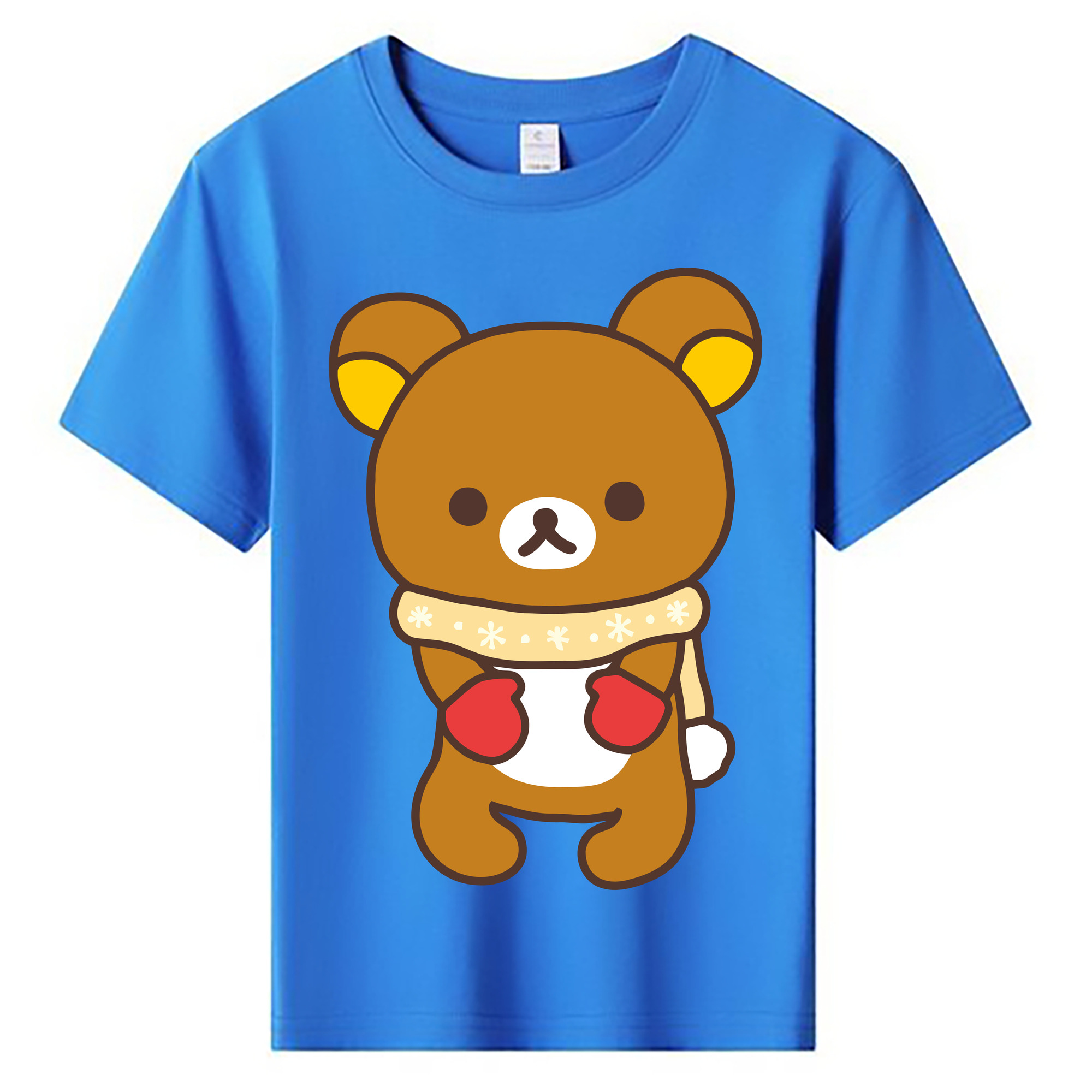 （画像用） リラックマ リラックマ キイロイトリ Rilakkuma Korilakkuma Kiiroitori 綿100％キッズTシャツ（フロントプリント）